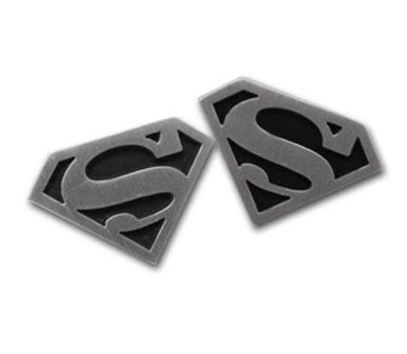 Black Silver Superman Logo - Superman Logo Cufflinks (Silver & Black)