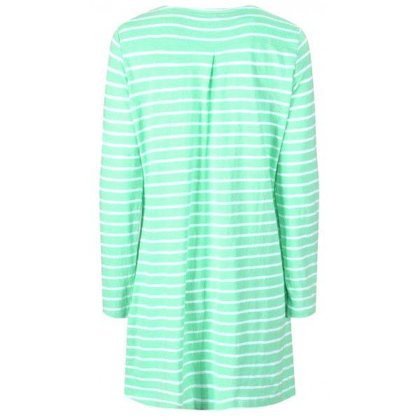 Green White Stripe with Logo - Mudd & Water Ladies 'Stay With Me' Tunic Green / White Stripe