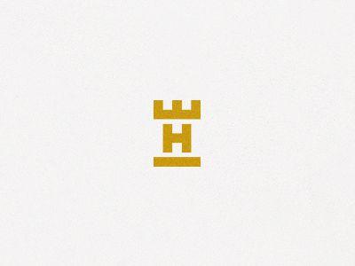 Letter H Logo - Tower / Letter H Logo by Mauro Bertolino | Dribbble | Dribbble