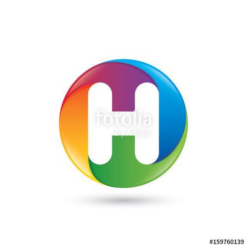 Letter H Logo - Colorful Letter H Logo Stock Image And Royalty Free Vector Files