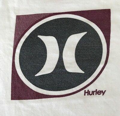 White and Red Square Logo - HURLEY MAROOON RED Square H Logo White T Shirt Mens Medium Euc M ...