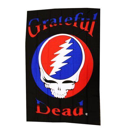 Skull Grateful Dead Logo - Grateful Dead Skull Logo 60x90 Black Tapestry
