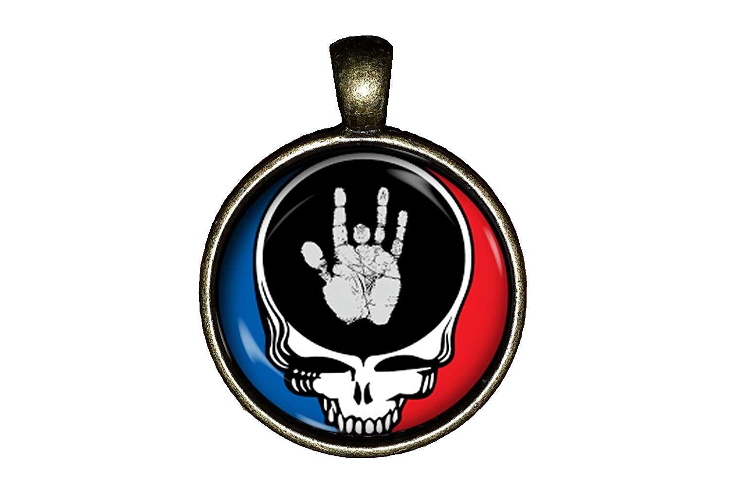 Skull Grateful Dead Logo - Grateful Dead Skull necklace handmade We miss you Jerry