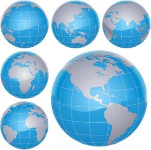 Blue Green Globe Logo - Globe Logo Vectors Free Download