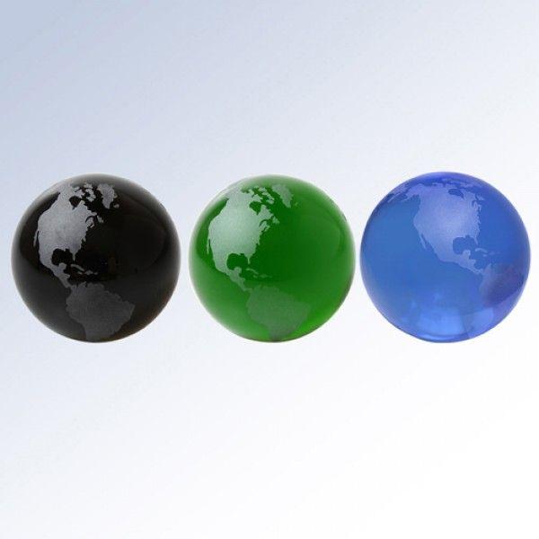 Blue Green Globe Logo - Green Globe-Frosted Continents