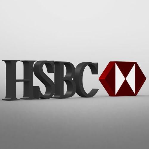 HSBC Logo - symbol 3D model Hsbc logo | CGTrader