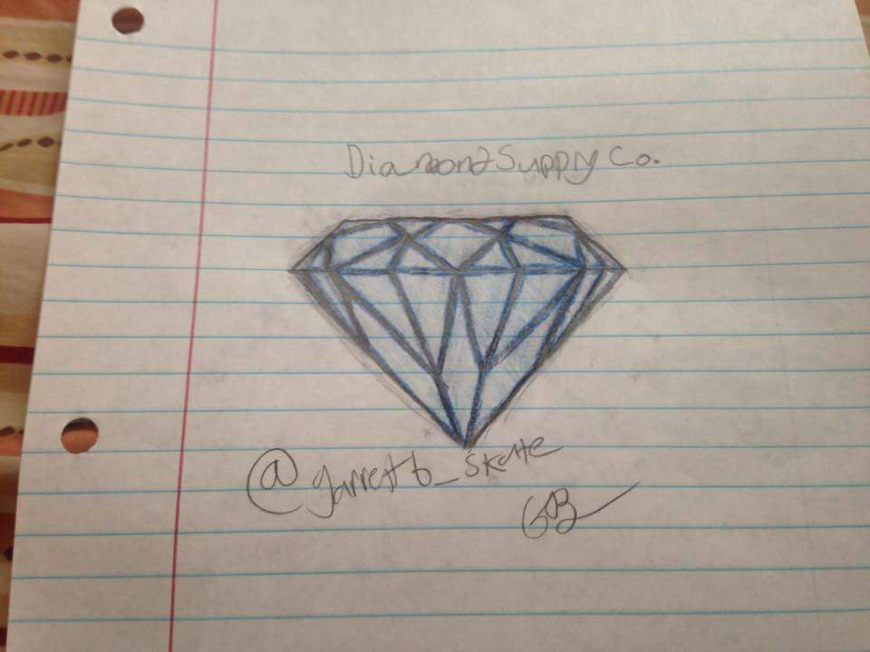 Drawing of Diamond Supply Co Logo - My drawing of diamond supply logo
