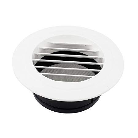 DIY Black and White Circle Logo - 210mm White Circle Air Vent Grilie Round Ducting Ventilation Cover