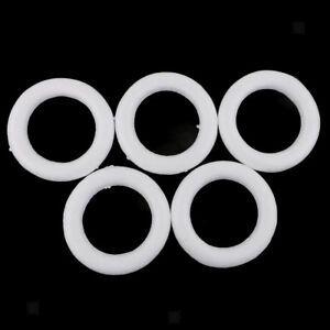 DIY Black and White Circle Logo - 5pcs White DIY Circle Ring Styrofoam Foam Material for Xmass Art ...