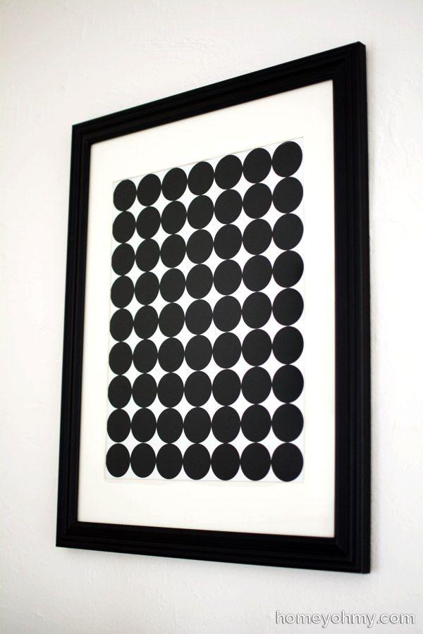 DIY Black and White Circle Logo - DIY Graphic Circle Wall Art - Homey Oh My