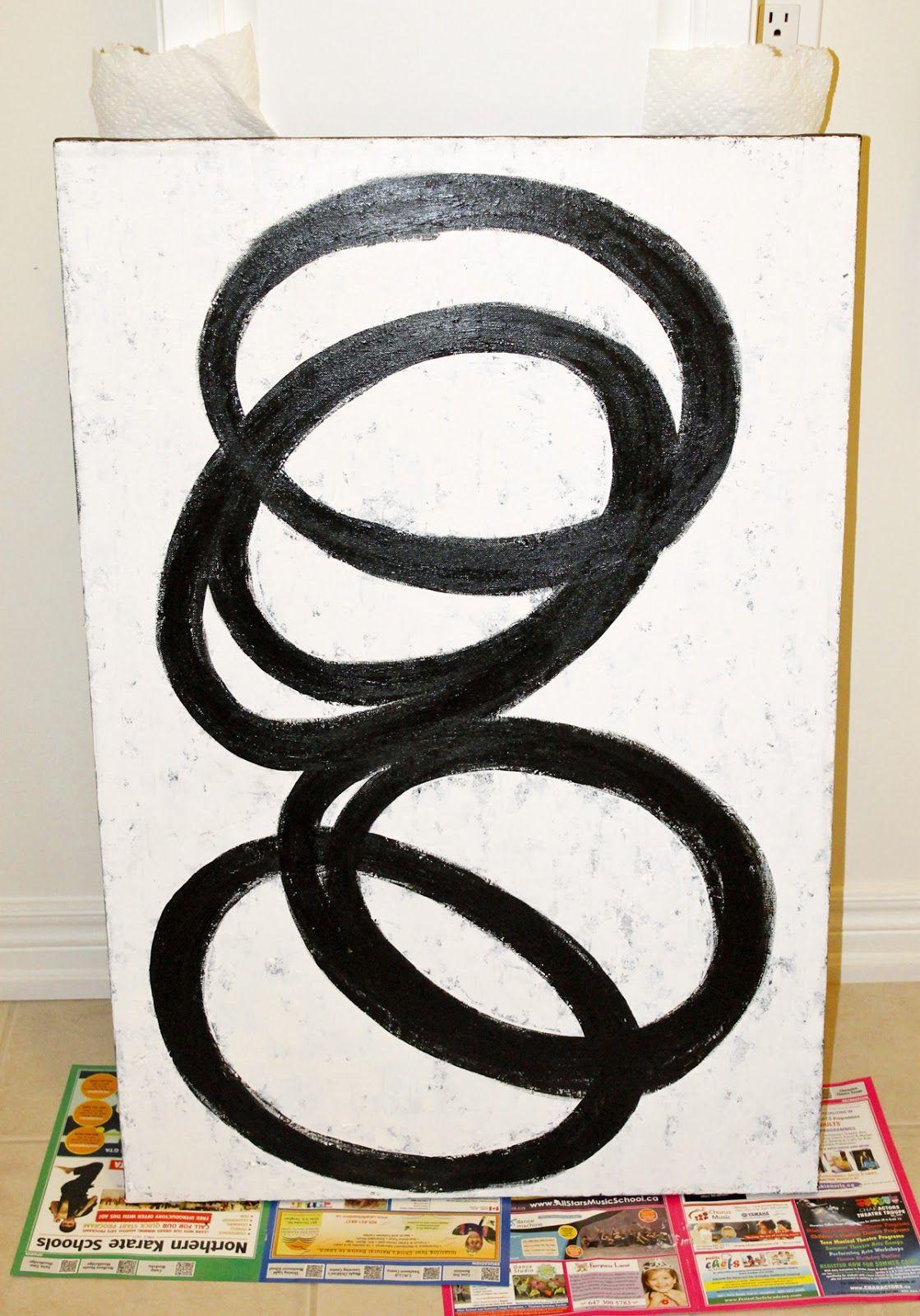 DIY Black and White Circle Logo - AM Dolce Vita: DIY Black and White Abstract Art