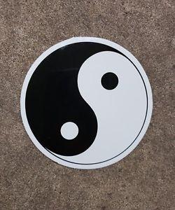 DIY Black and White Circle Logo - Yin Yang Black and White Sticker Eastern Religious