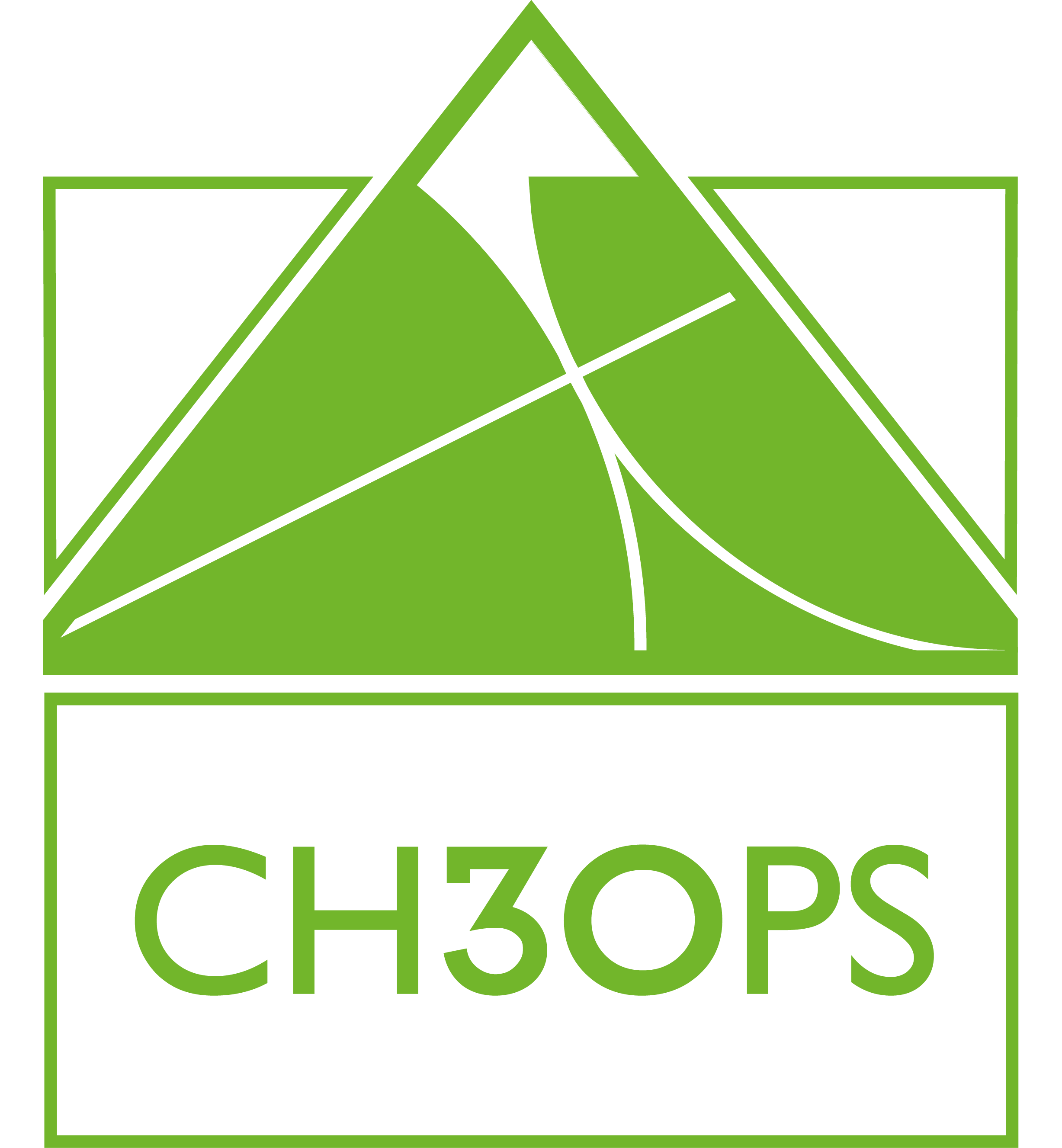 Upside Down Green Triangle Logo - CHEOPS