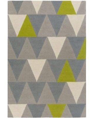 Upside Down Green Triangle Logo - Don't Miss This Deal: Surya Hilda Upside Down Triangle Area Rug Lime ...