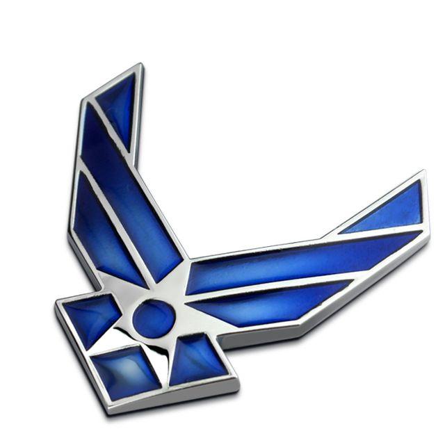 Metal Air Force Logo - PCS Car 3D USAF U.S. Air Force Chrome Metal Emblem Arm Badge Auto