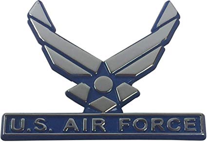 Metal Air Force Logo - Amazon.com: Elektroplate Air Force Metal Auto Emblem (Blue Trim ...