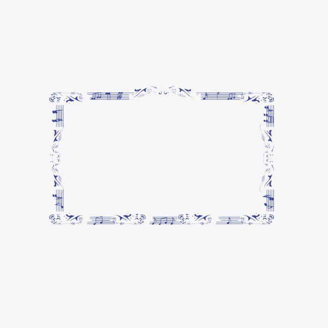Rectangular Blue and White Logo - Rectangular Blue And White Border, Elegant, Music, Symbol PNG Image