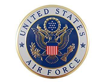 Metal Air Force Logo - United States Military Air Force Metal Auto Decal Emblem