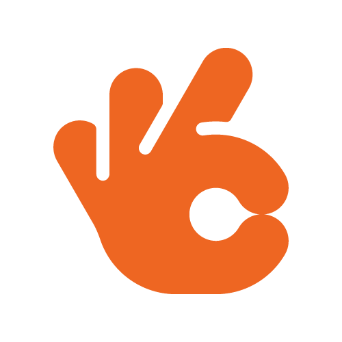 Orange Hand Logo - A OK