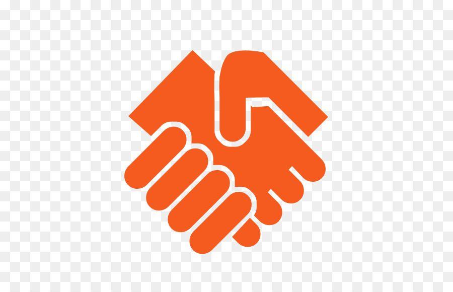 Orange Hand Logo - Handshake Computer Icons Logo - shake hands png download - 576*576 ...