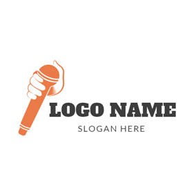 Orange Hand Logo - Free Hand Logo Designs. DesignEvo Logo Maker