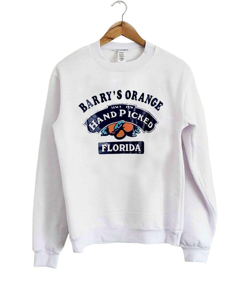 Orange Hand Logo - Barry's Orange hand picked florida Sweatshirt