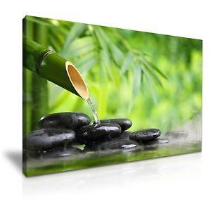 Zen Bamboo Logo - ZEN Bamboo Stones Spa Relax Abstract Canvas Wall Art Picture Print ...