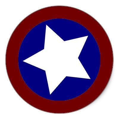 Red White and Blue Circular Logo - Red White and Blue Star in Circle Classic Round Sticker