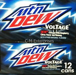 Mountain Dew Voltage Logo - Mountain Dew Voltage Raspberry Citrus Ginseng Soda 12 Pack Mtn Dew