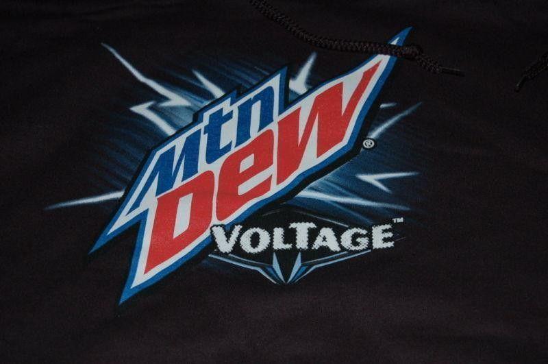 Mountain Dew Voltage Logo - MOUNTAIN DEW BLACK HOODIE VOLTAGE MTN PROMO NEW NO TAG