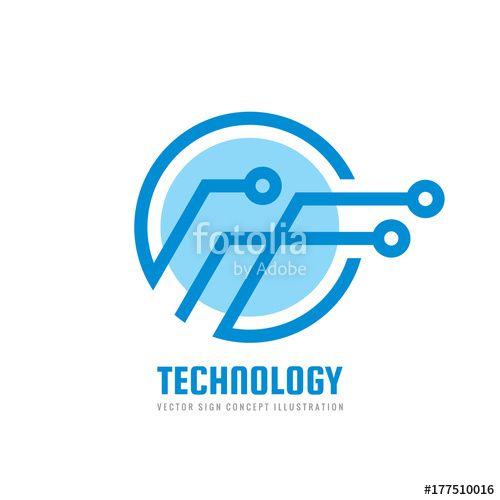 Chip Logo - Technology logo template for corporate identity. Abstract
