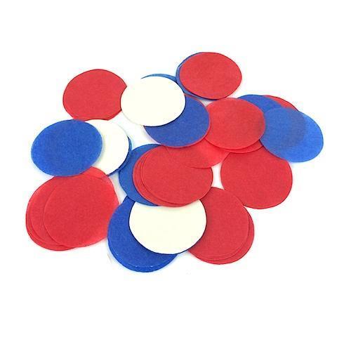 Red White and Blue Circular Logo - Red White & Blue Confetti Circles: 1