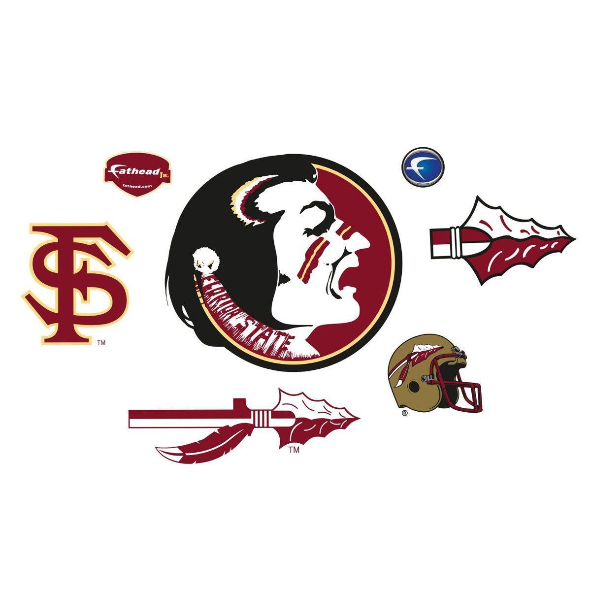 Florida State Seminoles Logo - NCAA Florida State Fathead Jr FSU College Wall Stickers Set ...