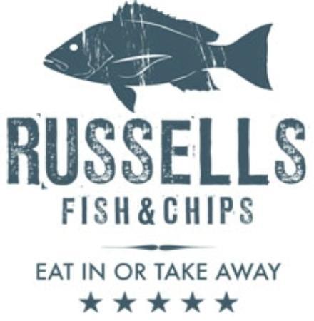 Chip Logo - russell's fish and chip shop logo of Russell's Fish