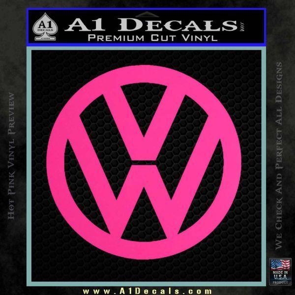 Pink VW Logo - VW Decal Sticker Logo Emblem » A1 Decals