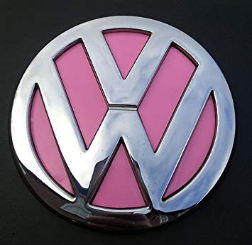Pink VW Logo - VW Golf Polo MK4 MK5 MK6 Rear vinyl badge Inlays Inserts Black