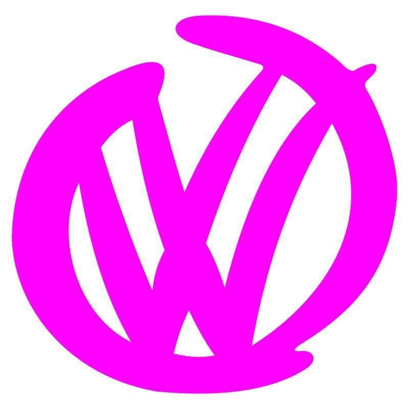 Pink VW Logo - Volkswagen Brushed VW Vinyl Sticker 2 - £1.99 : Blunt.One ...