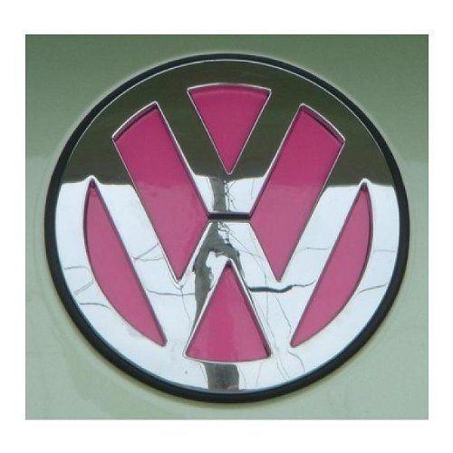 Pink VW Logo - VW Emblem Insert Decal Stickers for Volkswagen Beetles 2011