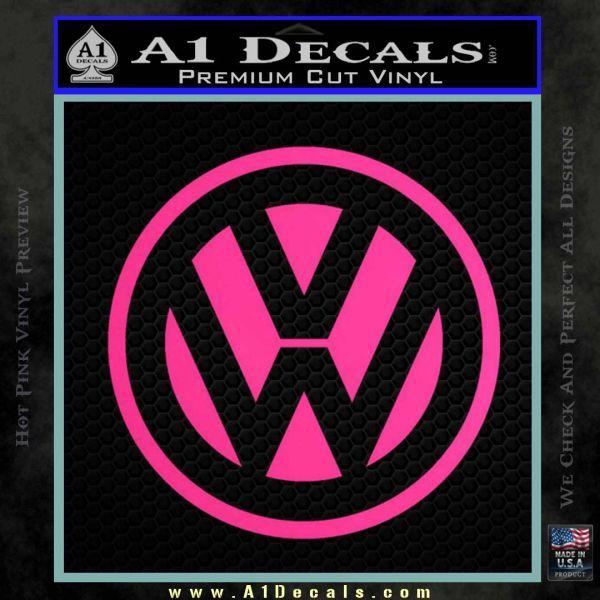 Pink VW Logo - VW Volkswagen Logo Decal Sticker » A1 Decals