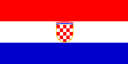 Red White and Blue Flag Logo - Croatia: Transition flag, 1990
