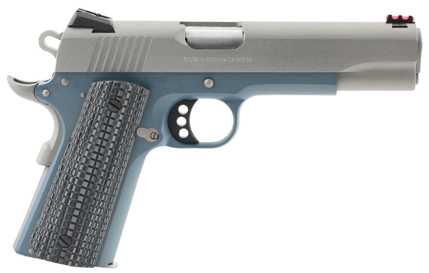 Colt Gun Logo - Colt 1911 Competition Pistol O1072CCSBT, 9mm Luger, Blue G10 w