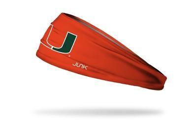 UMiami Logo - University of Miami: Logo Orange Headband -