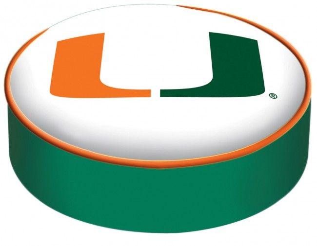 UMiami Logo - University of Miami Logo Bar Stool Seat Cover. Diamondback