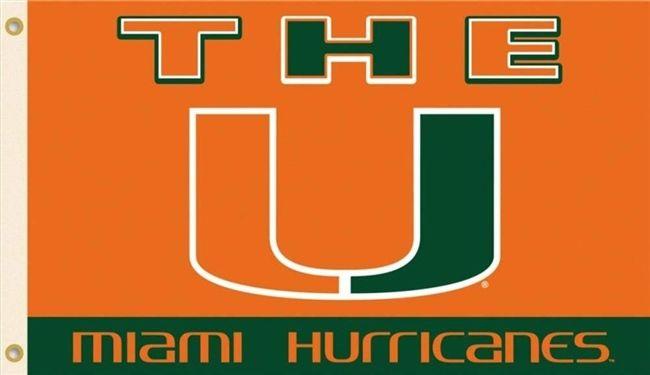 UMiami Logo - Miami Hurricanes Flag 3x5 Split U Logo