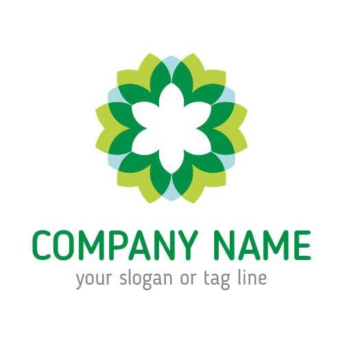 Floral Company Logo - Buy Vector Green Floral Company Logo Template for Branding!