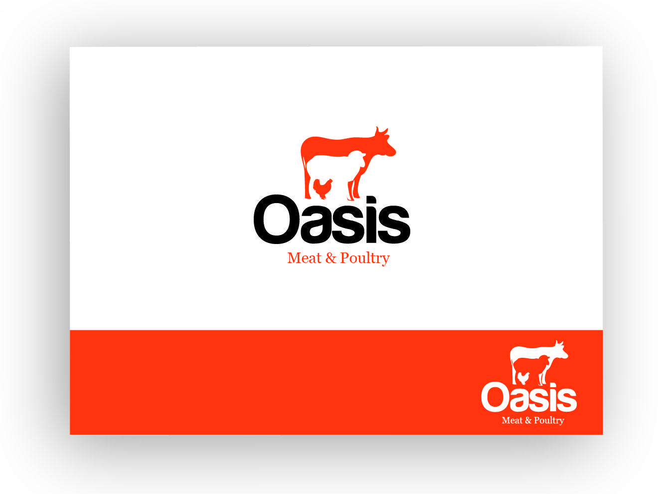 Meat Logo - Modern, Bold, Restaurant Logo Design for Oasis