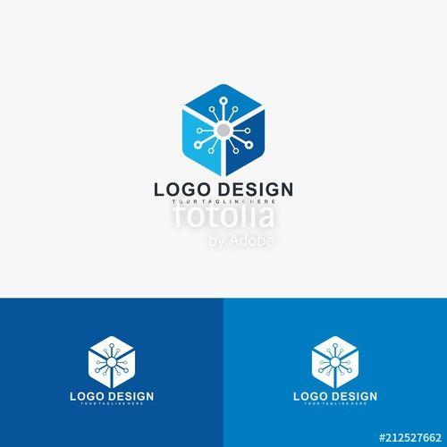 Blue Cube Logo - Blue cube logo design vector.