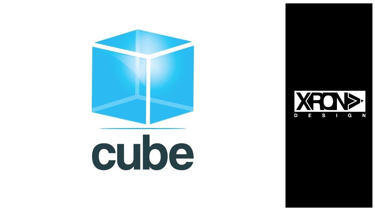 Blue Cube Logo - Glossy 3D cube logo - YouTube