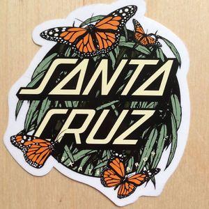 Santa Cruz Butterfly Logo - NHS Santa Cruz butterfly logo sticker Powell Vision skateboard H ...