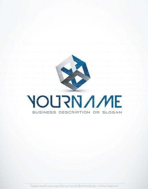 Blue Cube Logo - Exclusive Design 3D Blue cube Logo FREE Business Card